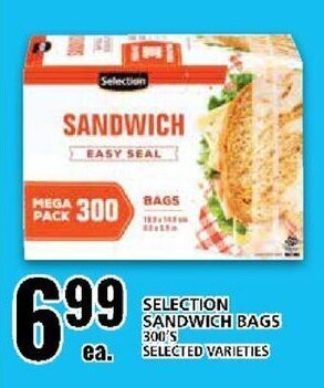Food Basics SELECTION SANDWICH BAGS offer