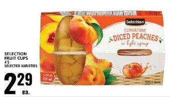 Food Basics SELECTION FRUIT CUPS offer
