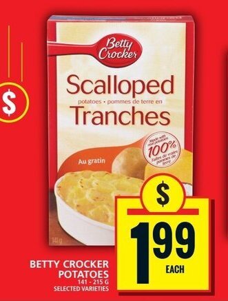 Food Basics BETTY CROCKER POTATOES 141-215 G offer