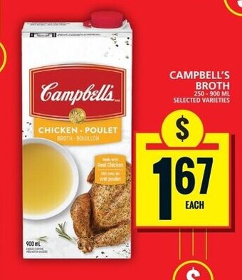 Food Basics CAMPBELL'S BROTH 250-900 ML offer
