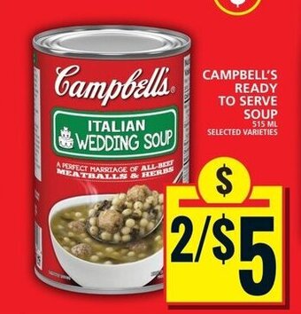 Food Basics CAMPBELL'S READY TO SERVE SOUP offer