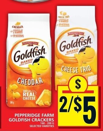 Food Basics PEPPERIDGE FARM GOLDFISH CRACKERS 168-200 G offer