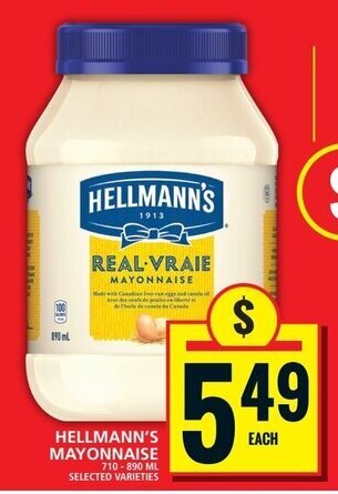 Food Basics HELLMANN'S MAYONNAISE offer