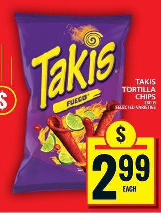Food Basics TAKIS TORTILLA CHIPS offer