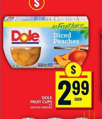 Food Basics DOLE FRUIT CUPS offer