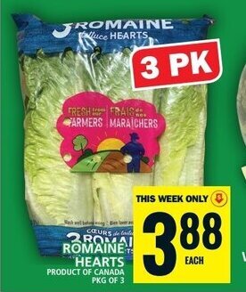 Food Basics ROMAINE HEARTS offer