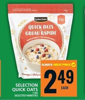 Food Basics SELECTION QUICK OATS offer