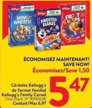 Walmart Kellogg's Family Cereal offer