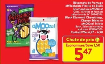 Walmart Black Diamond Cheestrings, Cheese Sticks or aMOOza! Twists offer