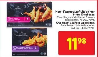 Walmart Our Finest Seafood Appetizers offer