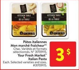 Walmart Your Fresh Market Italian Pasta offer