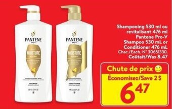 Walmart Pantene Pro-V Shampoo or Conditioner offer