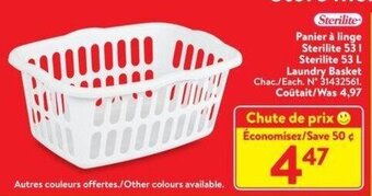 Walmart Sterilite Laundry Basket offer