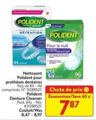 Walmart Polident Denture Cleanser offer