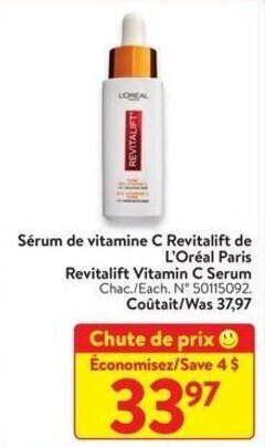 Walmart L'Oréal Paris Revitalift Vitamin C Serum offer
