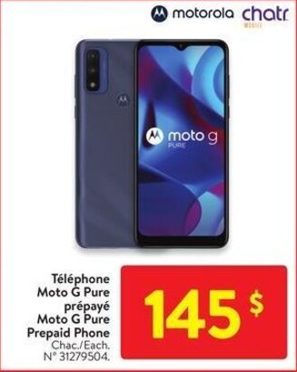 Walmart Moto G Pure Prepaid Phone offer