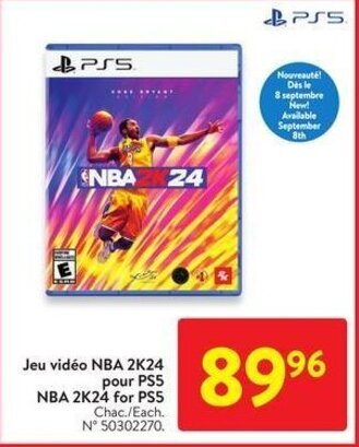 Walmart NBA 2K24 for PS5 offer