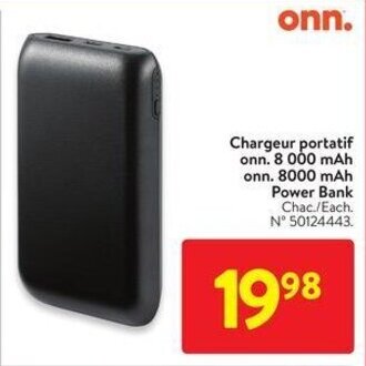 Walmart onn. 8000 mAh Power Bank offer