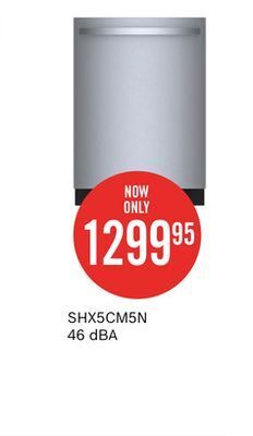 The Brick Bosch 300 series smart dishwasher with puredry and third rack - shx53cm5n offer