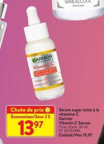 Walmart Garnier Vitamin C Serum 30 ml offer