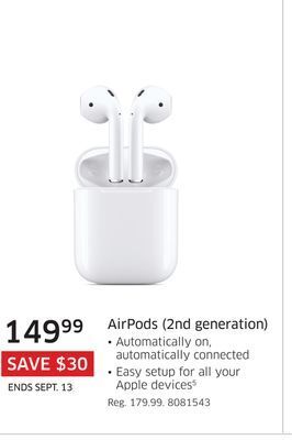 The Source Apple airpods (2nd generation) offer