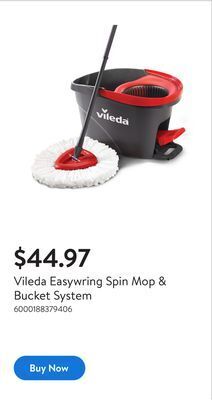 Walmart Vileda easywring spin mop & bucket system offer
