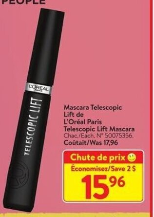 Walmart L'Oréal Paris Telescopic Lift Mascara offer