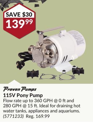 Princess Auto 115v pony pump offer