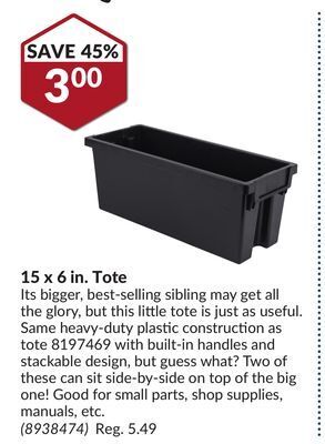 Princess Auto 15 x 6 in. tote offer