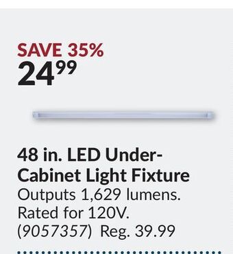 Princess Auto 48 in. led under- cabinet light fixture offer
