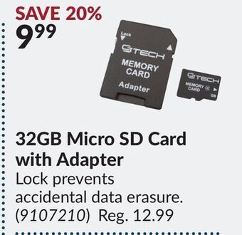 Princess Auto 32gb micro sd card with adapter offer