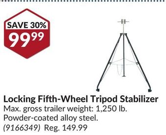 Princess Auto Locking fifth-wheel tripod stabilizer offer