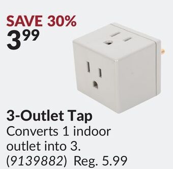 Princess Auto 3-outlet tap offer