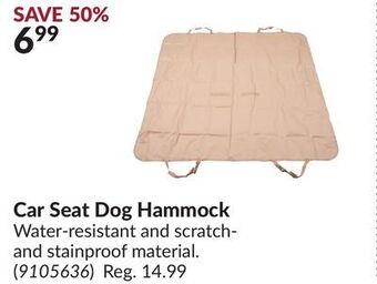 Princess Auto Car seat dog hammock offer