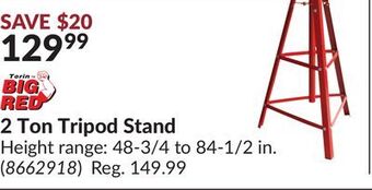 Princess Auto 2 ton tripod stand offer