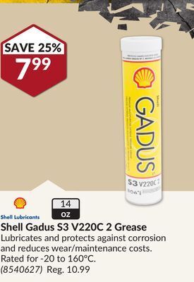 Princess Auto Shell gadus s3 v220c 2 grease offer