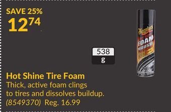 Princess Auto Hot shine tire foam offer