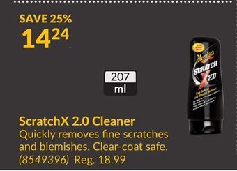 Princess Auto Scratchx 2.0 cleaner offer