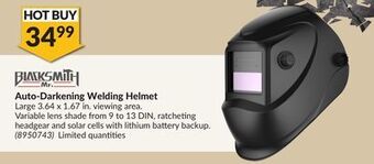 Princess Auto Auto-darkening welding helmet offer