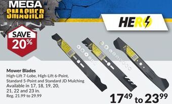 Princess Auto Hero mower blades offer