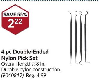 Princess Auto 4 pc double-ended nylon pick set offer