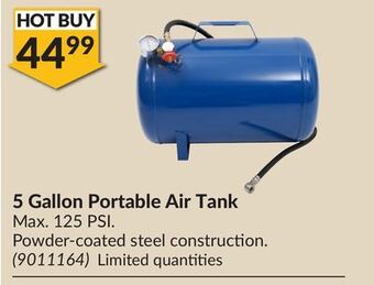 Princess Auto 5 gallon portable air tank offer