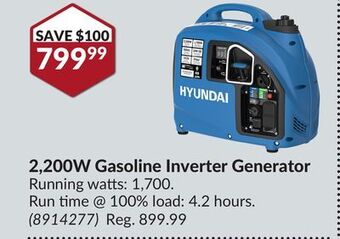 Princess Auto 2,200w gasoline inverter generator offer