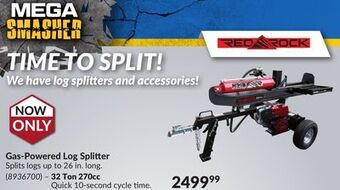 Princess Auto Gas-powered log splitter offer