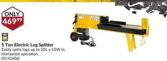 Princess Auto Power fist 5 ton electric log splitter offer