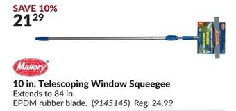 Princess Auto 10 in. telescoping window squeegee offer