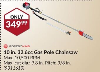 Princess Auto 10 in. 32.6cc gas pole chainsaw offer