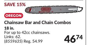 Princess Auto Chainsaw bar and chain combos 18 in offer
