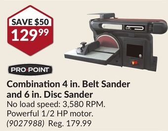 Princess Auto Combination 4 in. belt sander and 6 in. disc sander offer