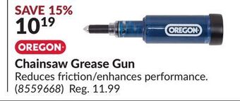 Princess Auto Chainsaw grease gun offer